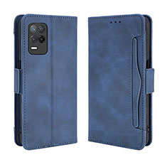 Leather Case Stands Flip Cover Holder BY3 for Realme 8s 5G Blue