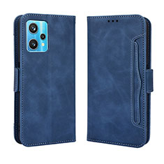 Leather Case Stands Flip Cover Holder BY3 for Realme 9 4G Blue