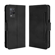 Leather Case Stands Flip Cover Holder BY3 for Realme 9 5G India Black