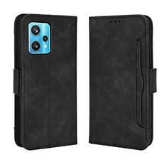 Leather Case Stands Flip Cover Holder BY3 for Realme 9 Pro+ Plus 5G Black
