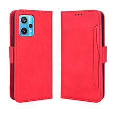 Leather Case Stands Flip Cover Holder BY3 for Realme 9 Pro+ Plus 5G Red