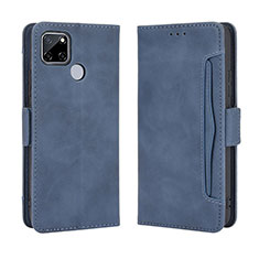 Leather Case Stands Flip Cover Holder BY3 for Realme C12 Blue