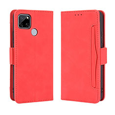 Leather Case Stands Flip Cover Holder BY3 for Realme C25S Red