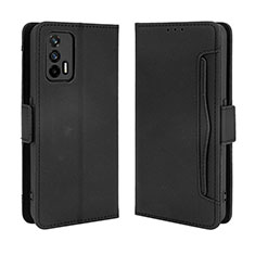 Leather Case Stands Flip Cover Holder BY3 for Realme GT 5G Black