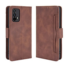 Leather Case Stands Flip Cover Holder BY3 for Realme GT Neo 5G Brown