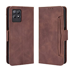 Leather Case Stands Flip Cover Holder BY3 for Realme Narzo 50 4G Brown