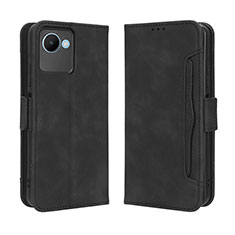 Leather Case Stands Flip Cover Holder BY3 for Realme Narzo 50i Prime Black