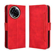 Leather Case Stands Flip Cover Holder BY3 for Realme Narzo 60x 5G Red