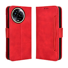 Leather Case Stands Flip Cover Holder BY3 for Realme V50 5G Red