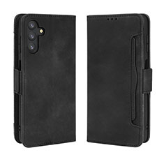 Leather Case Stands Flip Cover Holder BY3 for Samsung Galaxy A04s Black