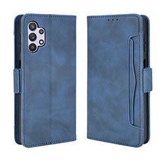 Leather Case Stands Flip Cover Holder BY3 for Samsung Galaxy A13 4G Blue
