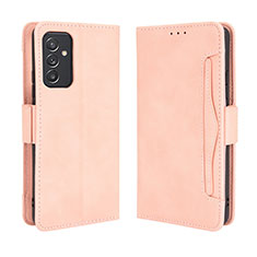 Leather Case Stands Flip Cover Holder BY3 for Samsung Galaxy A15 4G Pink