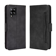 Leather Case Stands Flip Cover Holder BY3 for Samsung Galaxy A42 5G Black