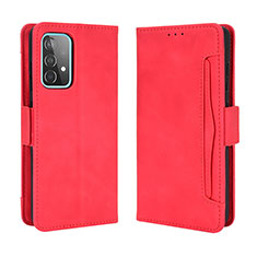 Leather Case Stands Flip Cover Holder BY3 for Samsung Galaxy A52 4G Red