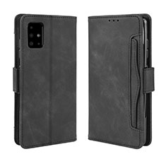 Leather Case Stands Flip Cover Holder BY3 for Samsung Galaxy A71 5G Black