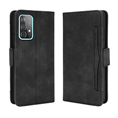 Leather Case Stands Flip Cover Holder BY3 for Samsung Galaxy A72 4G Black