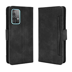 Leather Case Stands Flip Cover Holder BY3 for Samsung Galaxy A72 5G Black