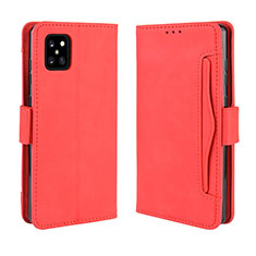 Leather Case Stands Flip Cover Holder BY3 for Samsung Galaxy A81 Red