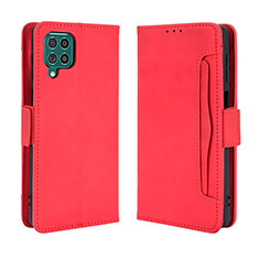 Leather Case Stands Flip Cover Holder BY3 for Samsung Galaxy M62 4G Red