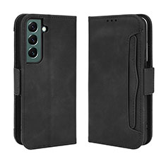 Leather Case Stands Flip Cover Holder BY3 for Samsung Galaxy S24 Plus 5G Black