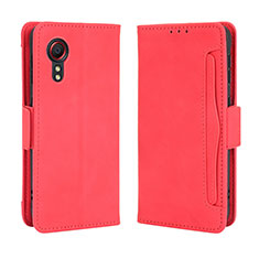 Leather Case Stands Flip Cover Holder BY3 for Samsung Galaxy XCover 5 SM-G525F Red