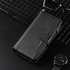 Leather Case Stands Flip Cover Holder BY3 for Sharp Aquos Sense8 Black