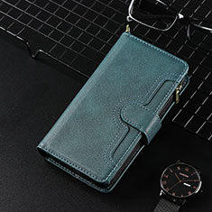 Leather Case Stands Flip Cover Holder BY3 for Sharp Aquos Sense8 Green