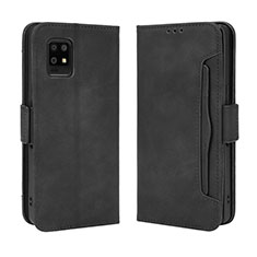 Leather Case Stands Flip Cover Holder BY3 for Sharp Aquos Zero6 Black
