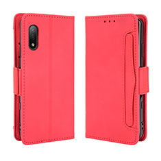 Leather Case Stands Flip Cover Holder BY3 for Sony Xperia Ace II SO-41B Red