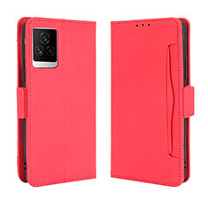 Leather Case Stands Flip Cover Holder BY3 for Vivo iQOO 7 5G Red