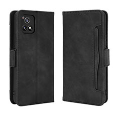 Leather Case Stands Flip Cover Holder BY3 for Vivo iQOO U3 5G Black