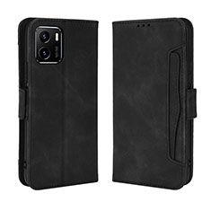 Leather Case Stands Flip Cover Holder BY3 for Vivo iQOO U5x Black