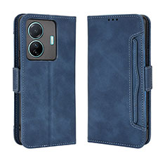 Leather Case Stands Flip Cover Holder BY3 for Vivo iQOO Z6 Pro 5G Blue