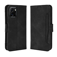 Leather Case Stands Flip Cover Holder BY3 for Vivo Y32t Black