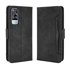 Leather Case Stands Flip Cover Holder BY3 for Vivo Y51A Black