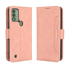 Leather Case Stands Flip Cover Holder BY3 for Wiko Voix Pink