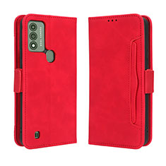 Leather Case Stands Flip Cover Holder BY3 for Wiko Voix Red