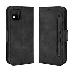 Leather Case Stands Flip Cover Holder BY3 for Wiko Y52 Black