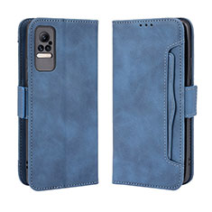 Leather Case Stands Flip Cover Holder BY3 for Xiaomi Civi 1S 5G Blue