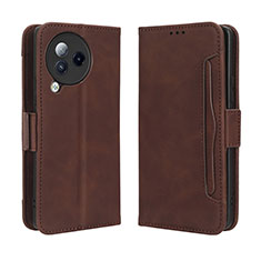 Leather Case Stands Flip Cover Holder BY3 for Xiaomi Civi 3 5G Brown