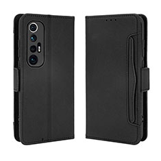 Leather Case Stands Flip Cover Holder BY3 for Xiaomi Mi 10S 5G Black