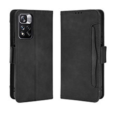 Leather Case Stands Flip Cover Holder BY3 for Xiaomi Mi 11i 5G (2022) Black