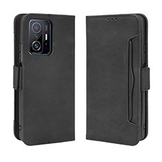 Leather Case Stands Flip Cover Holder BY3 for Xiaomi Mi 11T Pro 5G Black