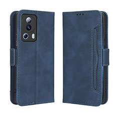 Leather Case Stands Flip Cover Holder BY3 for Xiaomi Mi 12 Lite NE 5G Blue