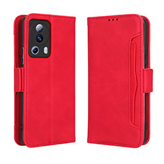 Leather Case Stands Flip Cover Holder BY3 for Xiaomi Mi 12 Lite NE 5G Red