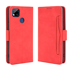 Leather Case Stands Flip Cover Holder BY3 for Xiaomi POCO C3 Red