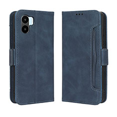 Leather Case Stands Flip Cover Holder BY3 for Xiaomi Poco C50 Blue