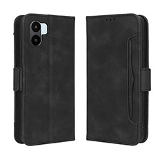 Leather Case Stands Flip Cover Holder BY3 for Xiaomi Poco C51 Black