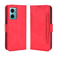 Leather Case Stands Flip Cover Holder BY3 for Xiaomi Redmi 10 5G Red