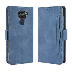 Leather Case Stands Flip Cover Holder BY3 for Xiaomi Redmi 10X 4G Blue